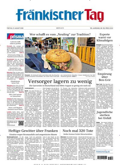 Titelbild der Ausgabe 192/2026 von Fränkischer Tag Kronach. Diese Zeitschrift und viele weitere Zeitungsabos als Abo oder epaper bei United Kiosk online kaufen.