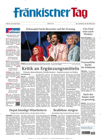 Titelbild der Ausgabe 198/2026 von Fränkischer Tag Kronach. Diese Zeitschrift und viele weitere Zeitungsabos als Abo oder epaper bei United Kiosk online kaufen.