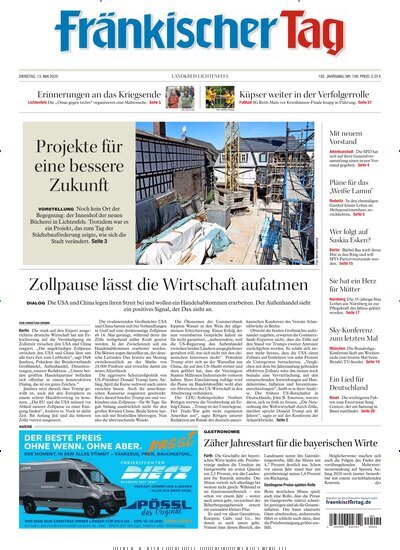 Titelbild der Ausgabe 109/2025 von Fränkischer Tag Landkreis Lichtenfels. Diese Zeitschrift und viele weitere Zeitungsabos als Abo oder epaper bei United Kiosk online kaufen.