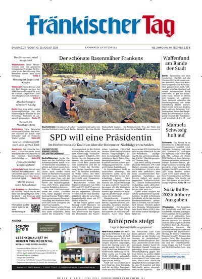 Titelbild der Ausgabe 193/2026 von Fränkischer Tag Landkreis Lichtenfels. Diese Zeitschrift und viele weitere Zeitungsabos als Abo oder epaper bei United Kiosk online kaufen.