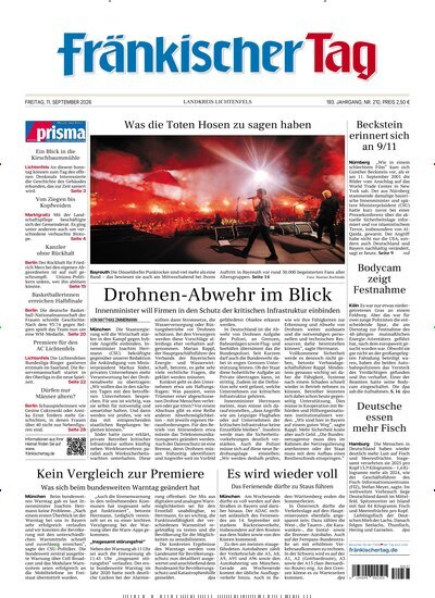 Titelbild der Ausgabe 210/2026 von Fränkischer Tag Landkreis Lichtenfels. Diese Zeitschrift und viele weitere Zeitungsabos als Abo oder epaper bei United Kiosk online kaufen.