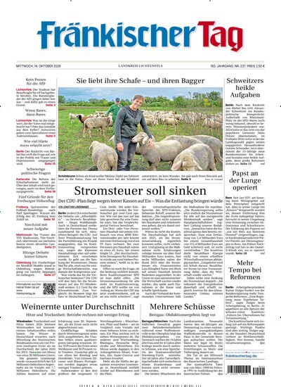 Titelbild der Ausgabe 237/2026 von Fränkischer Tag Landkreis Lichtenfels. Diese Zeitschrift und viele weitere Zeitungsabos als Abo oder epaper bei United Kiosk online kaufen.