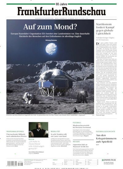 Titelbild der Ausgabe 269/2025 von Frankfurter Rundschau. Diese Zeitschrift und viele weitere Zeitungsabos als Abo oder epaper bei United Kiosk online kaufen.