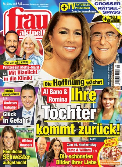 Titelbild der Ausgabe 18/2026 von frau aktuell. Diese Zeitschrift und viele weitere Frauenzeitschriften als Abo oder epaper bei United Kiosk online kaufen.