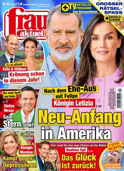 Titelbild der Ausgabe 20/2025 von frau aktuell. Diese Zeitschrift und viele weitere Frauenzeitschriften als Abo oder epaper bei United Kiosk online kaufen.