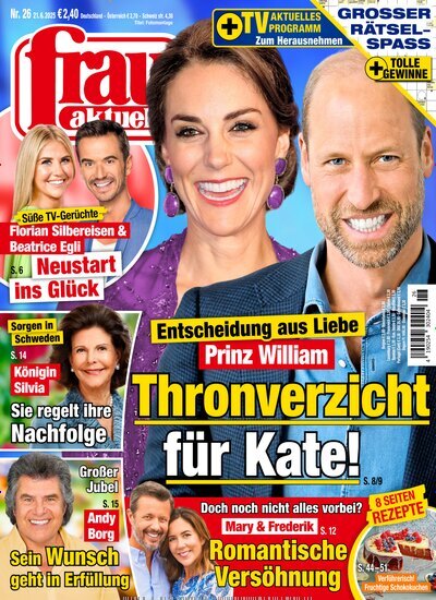 Titelbild der Ausgabe 26/2025 von frau aktuell. Diese Zeitschrift und viele weitere Frauenzeitschriften als Abo oder epaper bei United Kiosk online kaufen.