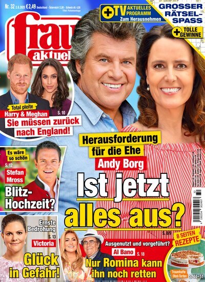 Titelbild der Ausgabe 32/2025 von frau aktuell. Diese Zeitschrift und viele weitere Frauenzeitschriften als Abo oder epaper bei United Kiosk online kaufen.