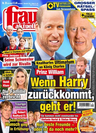 Titelbild der Ausgabe 39/2025 von frau aktuell. Diese Zeitschrift und viele weitere Frauenzeitschriften als Abo oder epaper bei United Kiosk online kaufen.