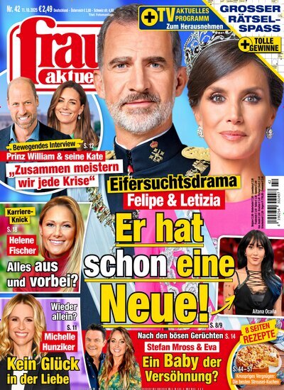 Titelbild der Ausgabe 42/2025 von frau aktuell. Diese Zeitschrift und viele weitere Frauenzeitschriften als Abo oder epaper bei United Kiosk online kaufen.