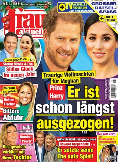 Titelbild der Ausgabe 51/2025 von frau aktuell. Diese Zeitschrift und viele weitere Frauenzeitschriften als Abo oder epaper bei United Kiosk online kaufen.