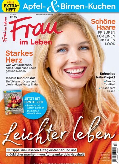 Titelbild der Ausgabe 10/2025 von Frau im Leben. Diese Zeitschrift und viele weitere Frauenzeitschriften als Abo oder epaper bei United Kiosk online kaufen.