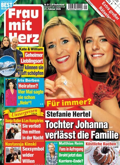 Titelbild der Ausgabe 9/2026 von Frau mit Herz. Diese Zeitschrift und viele weitere Frauenzeitschriften als Abo oder epaper bei United Kiosk online kaufen.