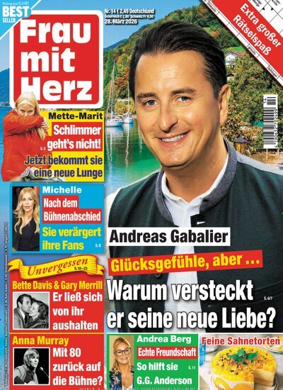 Titelbild der Ausgabe 14/2026 von Frau mit Herz. Diese Zeitschrift und viele weitere Frauenzeitschriften als Abo oder epaper bei United Kiosk online kaufen.