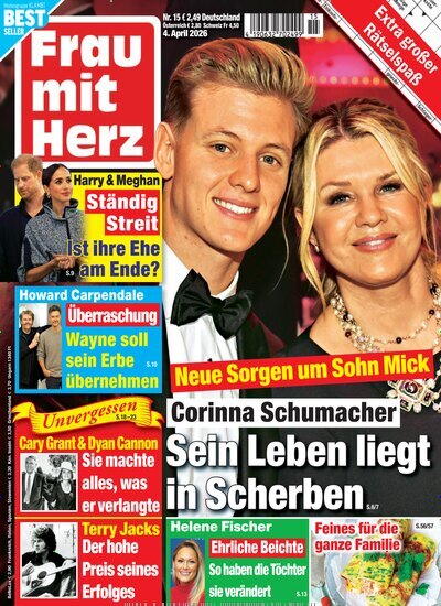 Titelbild der Ausgabe 15/2026 von Frau mit Herz. Diese Zeitschrift und viele weitere Frauenzeitschriften als Abo oder epaper bei United Kiosk online kaufen.