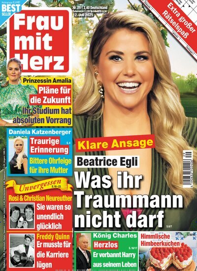 Titelbild der Ausgabe 29/2025 von Frau mit Herz. Diese Zeitschrift und viele weitere Frauenzeitschriften als Abo oder epaper bei United Kiosk online kaufen.