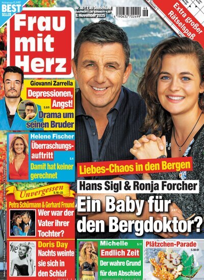 Titelbild der Ausgabe 46/2025 von Frau mit Herz. Diese Zeitschrift und viele weitere Frauenzeitschriften als Abo oder epaper bei United Kiosk online kaufen.