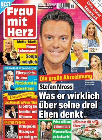 Titelbild der Ausgabe 50/2025 von Frau mit Herz. Diese Zeitschrift und viele weitere Frauenzeitschriften als Abo oder epaper bei United Kiosk online kaufen.