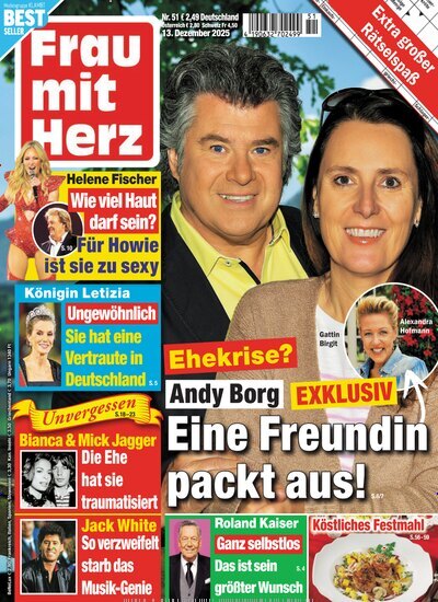 Titelbild der Ausgabe 51/2025 von Frau mit Herz. Diese Zeitschrift und viele weitere Frauenzeitschriften als Abo oder epaper bei United Kiosk online kaufen.