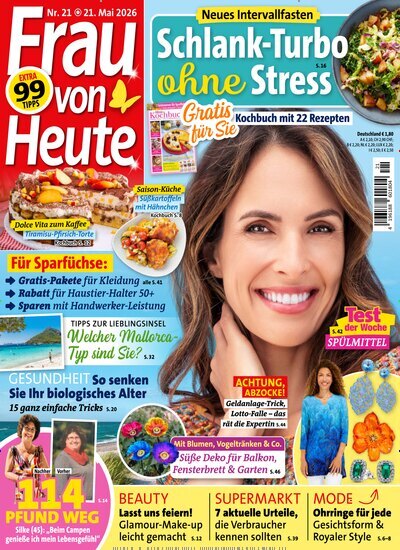 Titelbild der Ausgabe 21/2026 von Frau von heute. Diese Zeitschrift und viele weitere Frauenzeitschriften als Abo oder epaper bei United Kiosk online kaufen.