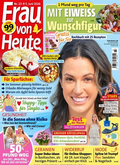 Titelbild der Ausgabe 23/2026 von Frau von heute. Diese Zeitschrift und viele weitere Frauenzeitschriften als Abo oder epaper bei United Kiosk online kaufen.