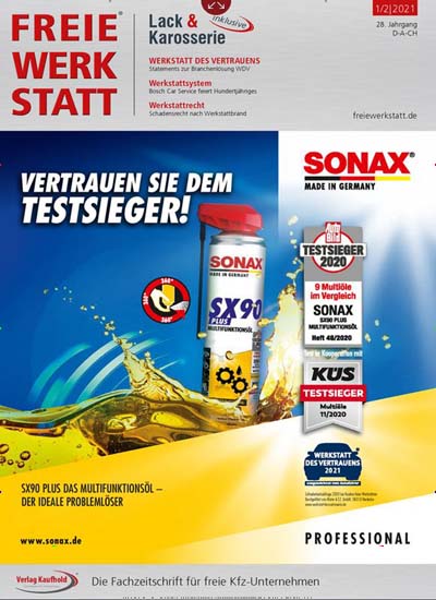 Titelbild der Ausgabe 1/2021 von Freie Werkstatt. Diese Zeitschrift und viele weitere Industriemagazine und Handwerkmagazine als Abo oder epaper bei United Kiosk online kaufen.