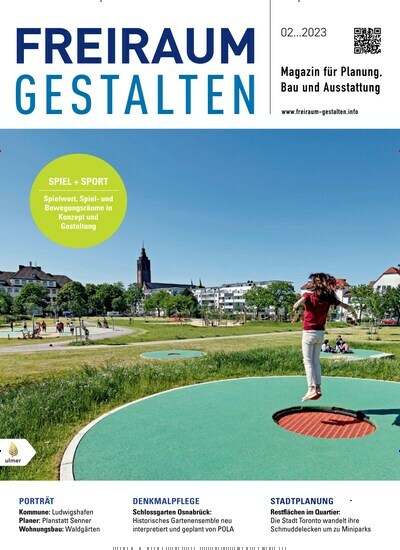 Titelbild der Ausgabe 2/2023 von FREIRAUM GESTALTEN. Diese Zeitschrift und viele weitere Architekturzeitschriften und Bauzeitschriften als Abo oder epaper bei United Kiosk online kaufen.