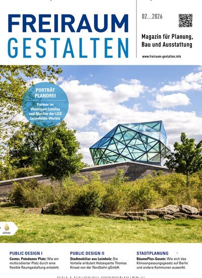 Titelbild der Ausgabe 2/2026 von Freiraum gestalten. Diese Zeitschrift und viele weitere Architekturzeitschriften und Bauzeitschriften als Abo oder epaper bei United Kiosk online kaufen.