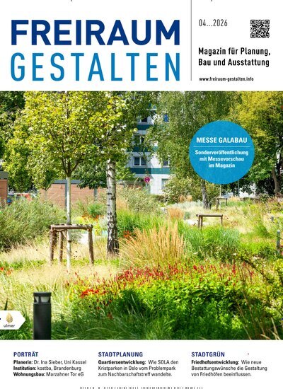 Titelbild der Ausgabe 4/2026 von Freiraum gestalten. Diese Zeitschrift und viele weitere Architekturzeitschriften und Bauzeitschriften als Abo oder epaper bei United Kiosk online kaufen.