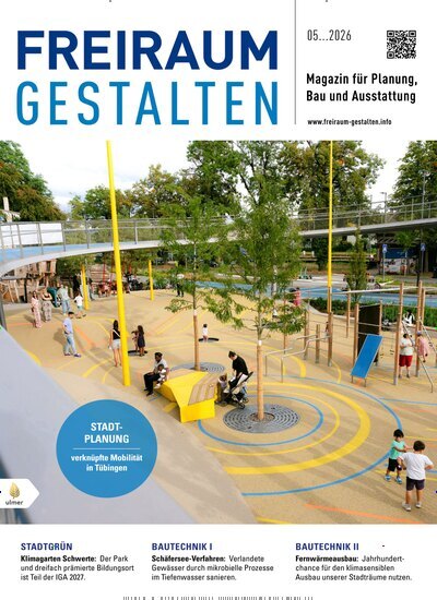 Titelbild der Ausgabe 5/2026 von Freiraum gestalten. Diese Zeitschrift und viele weitere Architekturzeitschriften und Bauzeitschriften als Abo oder epaper bei United Kiosk online kaufen.