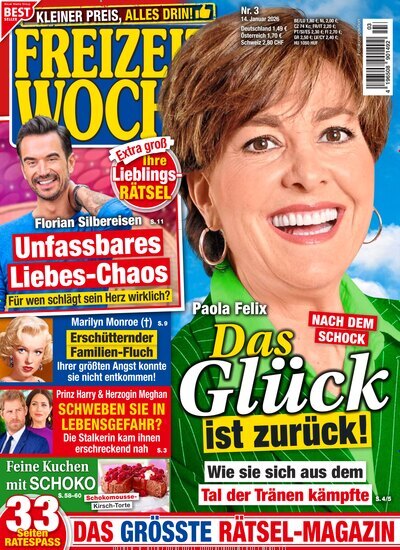 Titelbild der Ausgabe 3/2026 von Freizeitwoche. Diese Zeitschrift und viele weitere Frauenzeitschriften als Abo oder epaper bei United Kiosk online kaufen.