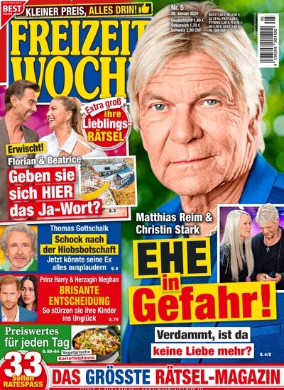 Titelbild der Ausgabe 5/2026 von Freizeitwoche. Diese Zeitschrift und viele weitere Frauenzeitschriften als Abo oder epaper bei United Kiosk online kaufen.