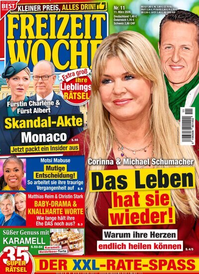 Titelbild der Ausgabe 11/2026 von Freizeitwoche. Diese Zeitschrift und viele weitere Frauenzeitschriften als Abo oder epaper bei United Kiosk online kaufen.