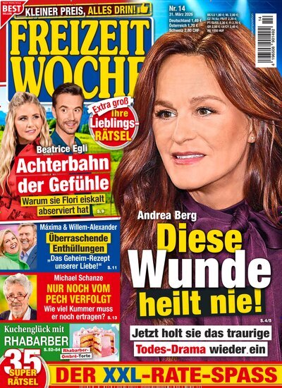 Titelbild der Ausgabe 14/2026 von Freizeitwoche. Diese Zeitschrift und viele weitere Frauenzeitschriften als Abo oder epaper bei United Kiosk online kaufen.