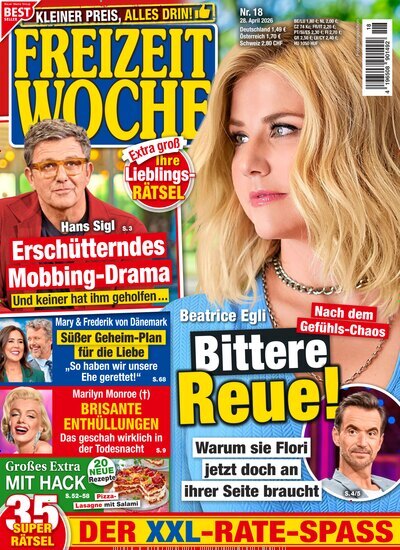 Titelbild der Ausgabe 18/2026 von Freizeitwoche. Diese Zeitschrift und viele weitere Frauenzeitschriften als Abo oder epaper bei United Kiosk online kaufen.