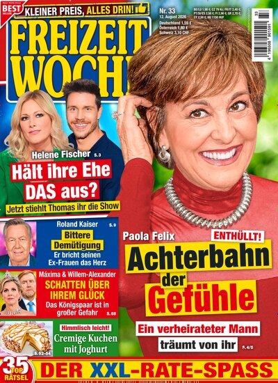 Titelbild der Ausgabe 33/2026 von Freizeitwoche. Diese Zeitschrift und viele weitere Frauenzeitschriften als Abo oder epaper bei United Kiosk online kaufen.