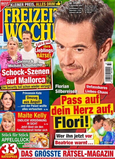 Titelbild der Ausgabe 37/2025 von Freizeitwoche. Diese Zeitschrift und viele weitere Frauenzeitschriften als Abo oder epaper bei United Kiosk online kaufen.