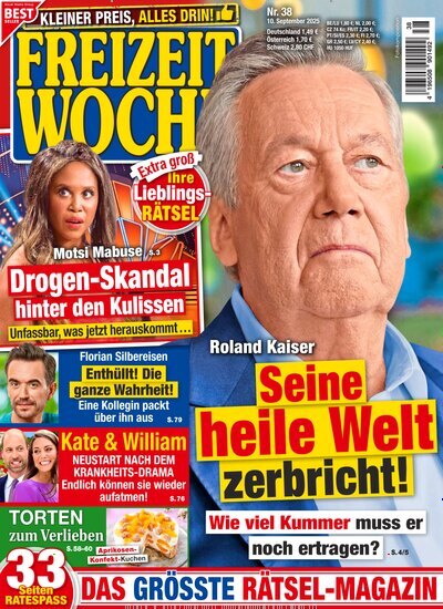 Titelbild der Ausgabe 38/2025 von Freizeitwoche. Diese Zeitschrift und viele weitere Frauenzeitschriften als Abo oder epaper bei United Kiosk online kaufen.