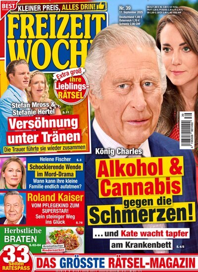 Titelbild der Ausgabe 39/2025 von Freizeitwoche. Diese Zeitschrift und viele weitere Frauenzeitschriften als Abo oder epaper bei United Kiosk online kaufen.