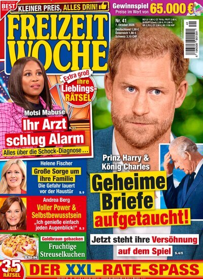 Titelbild der Ausgabe 41/2026 von Freizeitwoche. Diese Zeitschrift und viele weitere Frauenzeitschriften als Abo oder epaper bei United Kiosk online kaufen.