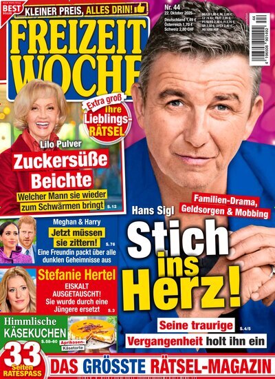 Titelbild der Ausgabe 44/2025 von Freizeitwoche. Diese Zeitschrift und viele weitere Frauenzeitschriften als Abo oder epaper bei United Kiosk online kaufen.