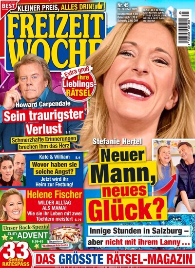 Titelbild der Ausgabe 45/2025 von Freizeitwoche. Diese Zeitschrift und viele weitere Frauenzeitschriften als Abo oder epaper bei United Kiosk online kaufen.