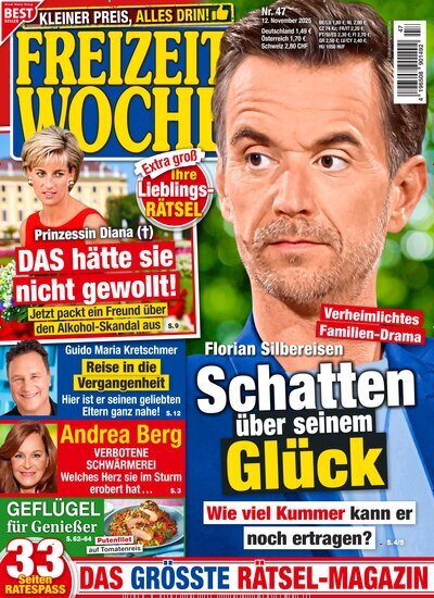 Titelbild der Ausgabe 47/2025 von Freizeitwoche. Diese Zeitschrift und viele weitere Frauenzeitschriften als Abo oder epaper bei United Kiosk online kaufen.