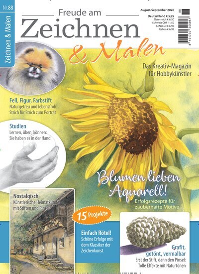 Titelbild der Ausgabe 88/2026 von Freude am Zeichnen & Malen. Diese Zeitschrift und viele weitere Elternzeitschriften und Tierzeitschriften als Abo oder epaper bei United Kiosk online kaufen.