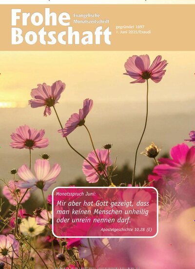 Titelbild der Ausgabe 6/2025 von Frohe Botschaft. Diese Zeitschrift und viele weitere Kunstmagazine und Kulturmagazine als Abo oder epaper bei United Kiosk online kaufen.