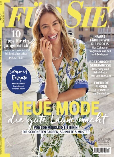 Titelbild der Ausgabe 13/2026 von Für Sie. Diese Zeitschrift und viele weitere Frauenzeitschriften als Abo oder epaper bei United Kiosk online kaufen.