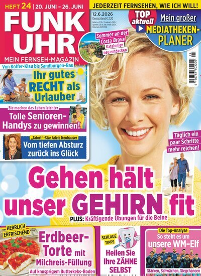 Titelbild der Ausgabe 24/2026 von Funk Uhr. Diese Zeitschrift und viele weitere Programmzeitschriften als Abo oder epaper bei United Kiosk online kaufen.