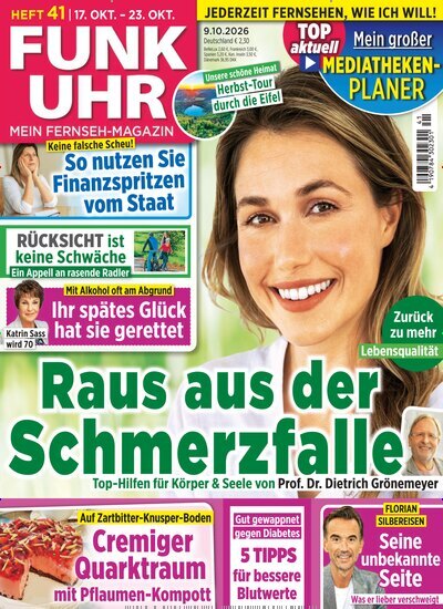 Titelbild der Ausgabe 41/2026 von Funk Uhr. Diese Zeitschrift und viele weitere Programmzeitschriften als Abo oder epaper bei United Kiosk online kaufen.