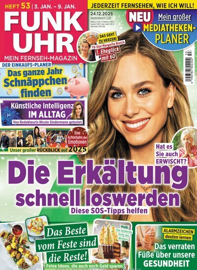 Titelbild der Ausgabe 53/2025 von Funk Uhr. Diese Zeitschrift und viele weitere Programmzeitschriften als Abo oder epaper bei United Kiosk online kaufen.