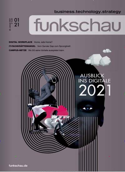 Titelbild der Ausgabe 1/2021 von funkschau. Diese Zeitschrift und viele weitere Logistikmagazine und Medienmagazine als Abo oder epaper bei United Kiosk online kaufen.