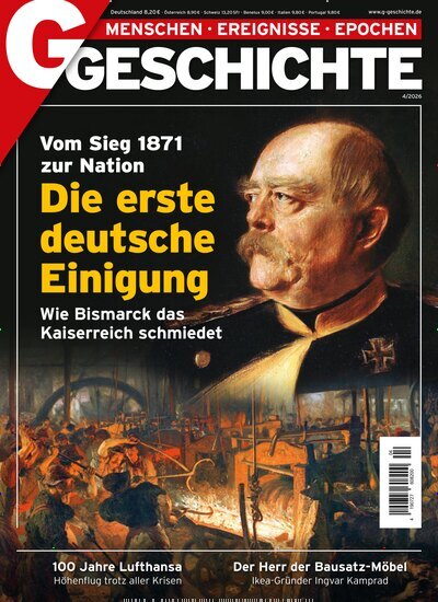 Titelbild der Ausgabe 4/2026 von G Geschichte. Diese Zeitschrift und viele weitere Reisemagazine, Freizeitmagazine und Wissensmagazine als Abo oder epaper bei United Kiosk online kaufen.